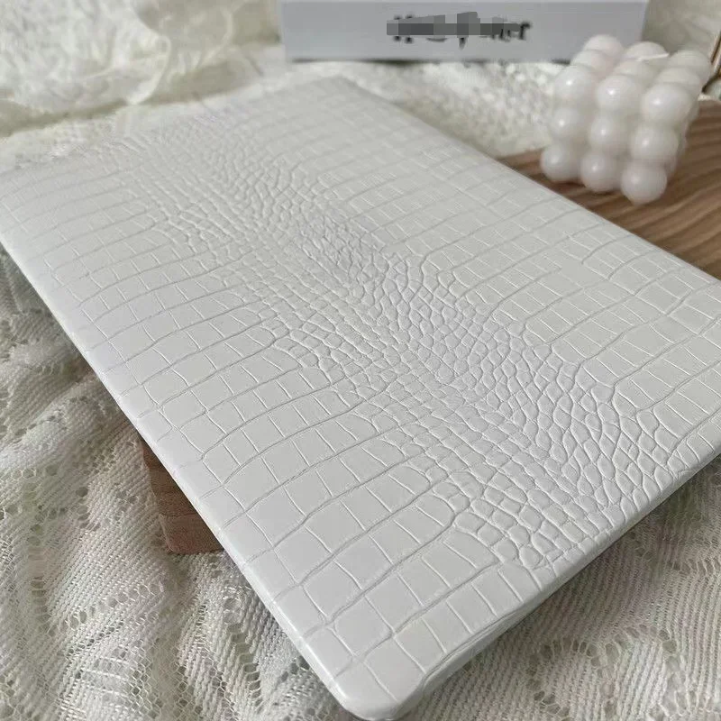 Laptop Case for Macbook Air 13 2337 A1932 2179 Pro 13 White Crocodile Leather Plastic Hard Cover for Macbook Air 13.6 M2 A2681