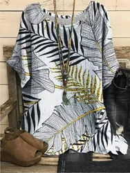 Blouse Women's Loose Fashion Loose Digital Print Casual Top T-shirt S-3XL Camisas De Mujer Блузка Женская Нарядная