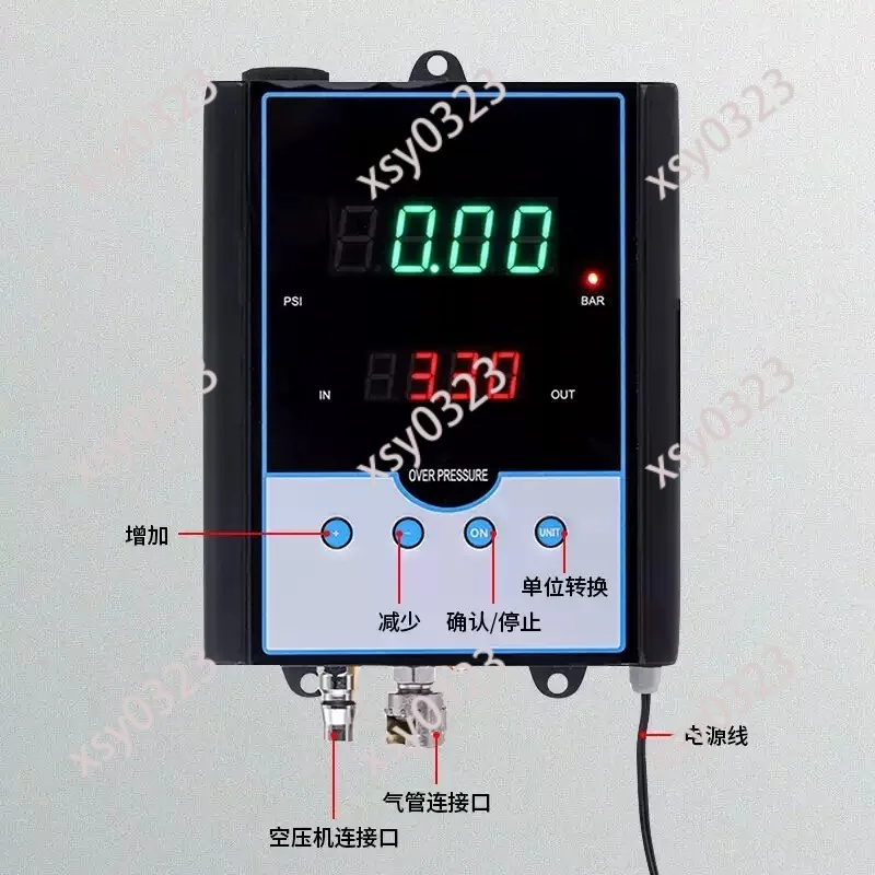 Heavy-Duty Wall-Mounted Digital Tire Inflator Air Pump Automatic for Car Auto Repair Shop Garage Tool