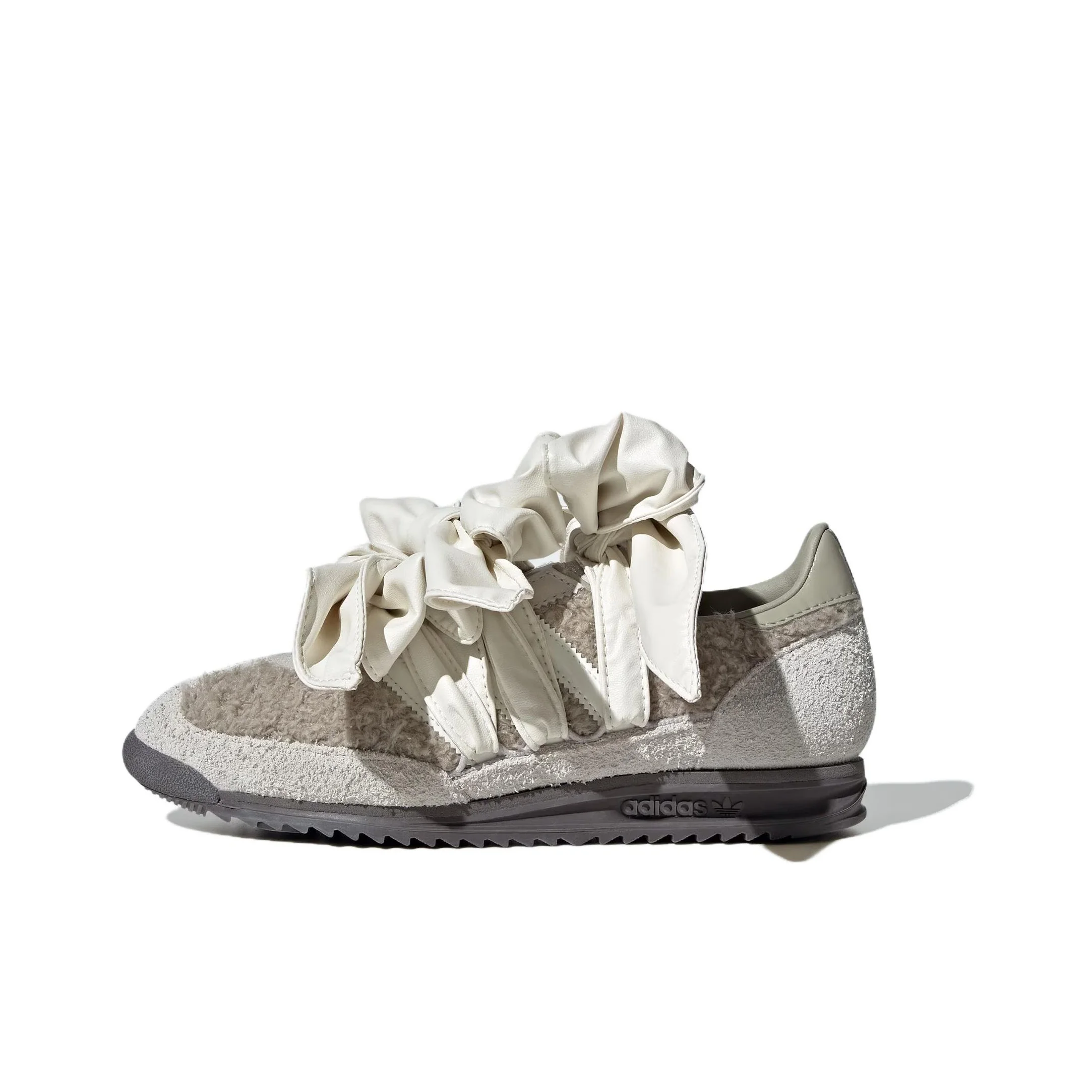 Caroline Hu x Adidas Originals SL 72 Zapatos de skate de caña baja resistentes al deslizamiento y a la abrasión Unisex Beige Marrón JQ8736
