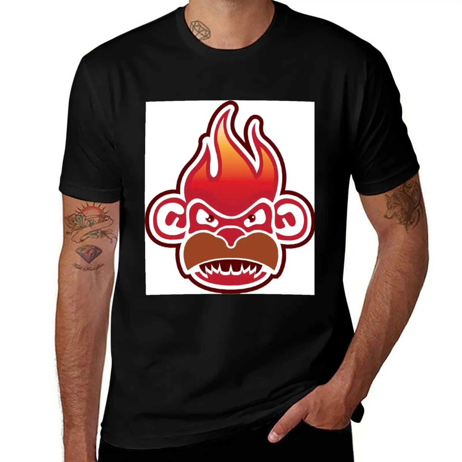 

Flaming Monkey T-Shirt t shirt personalised printed t shirts for man funny t shirts cotton T-Shirt
