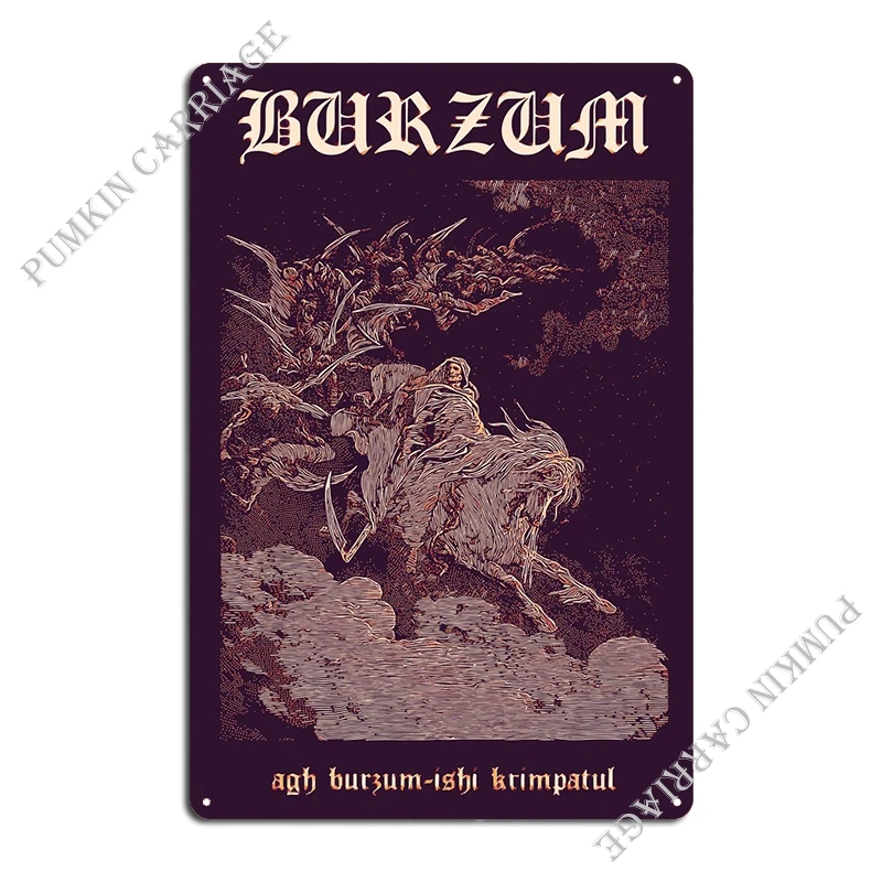 Burzum Metal Plaque Pub Party Cave Wall Decor Tin Sign Poster