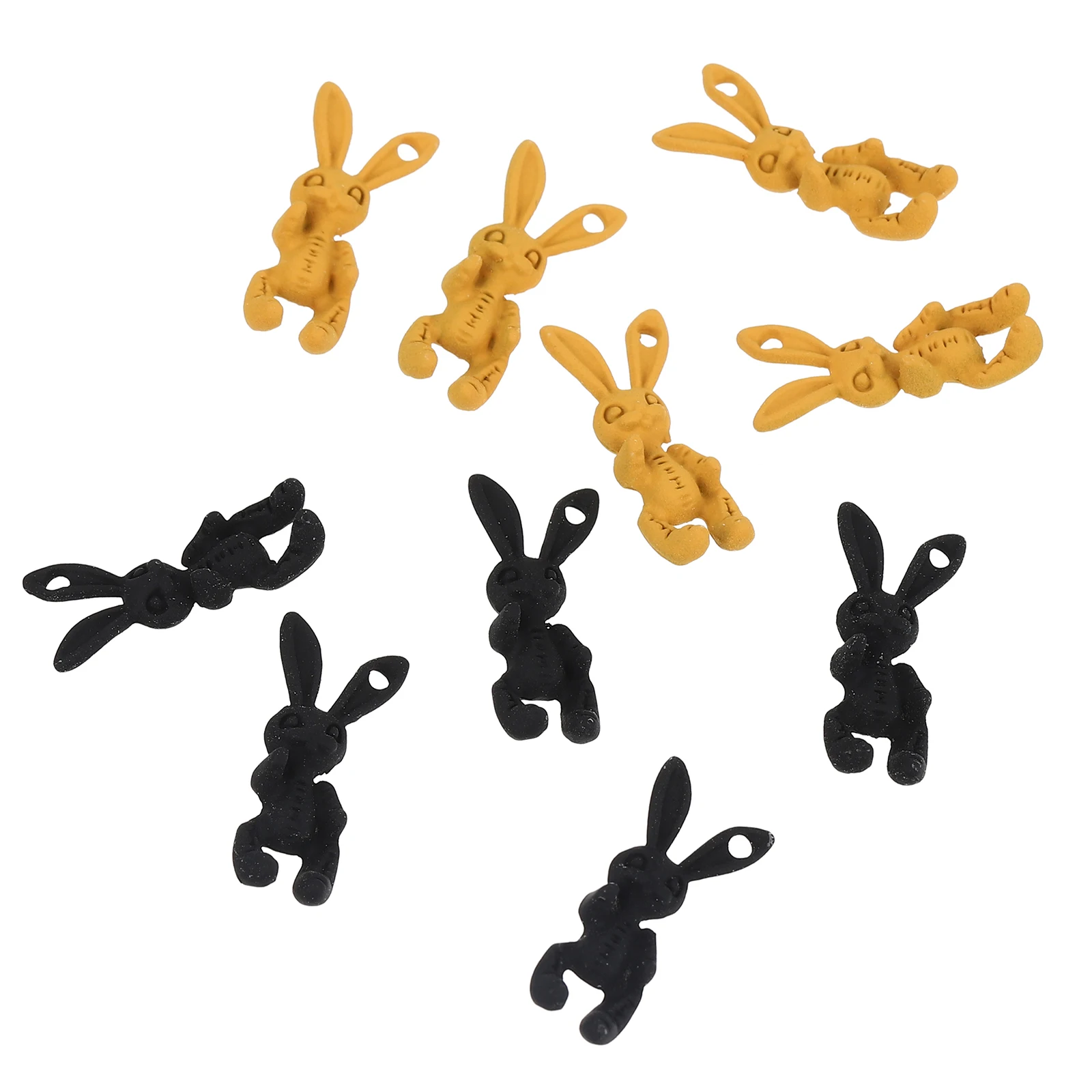 

10 Pcs Nail Decals Rabbit Art Accessories Decorations Stickers Metal Design DIY Manicure Supplies