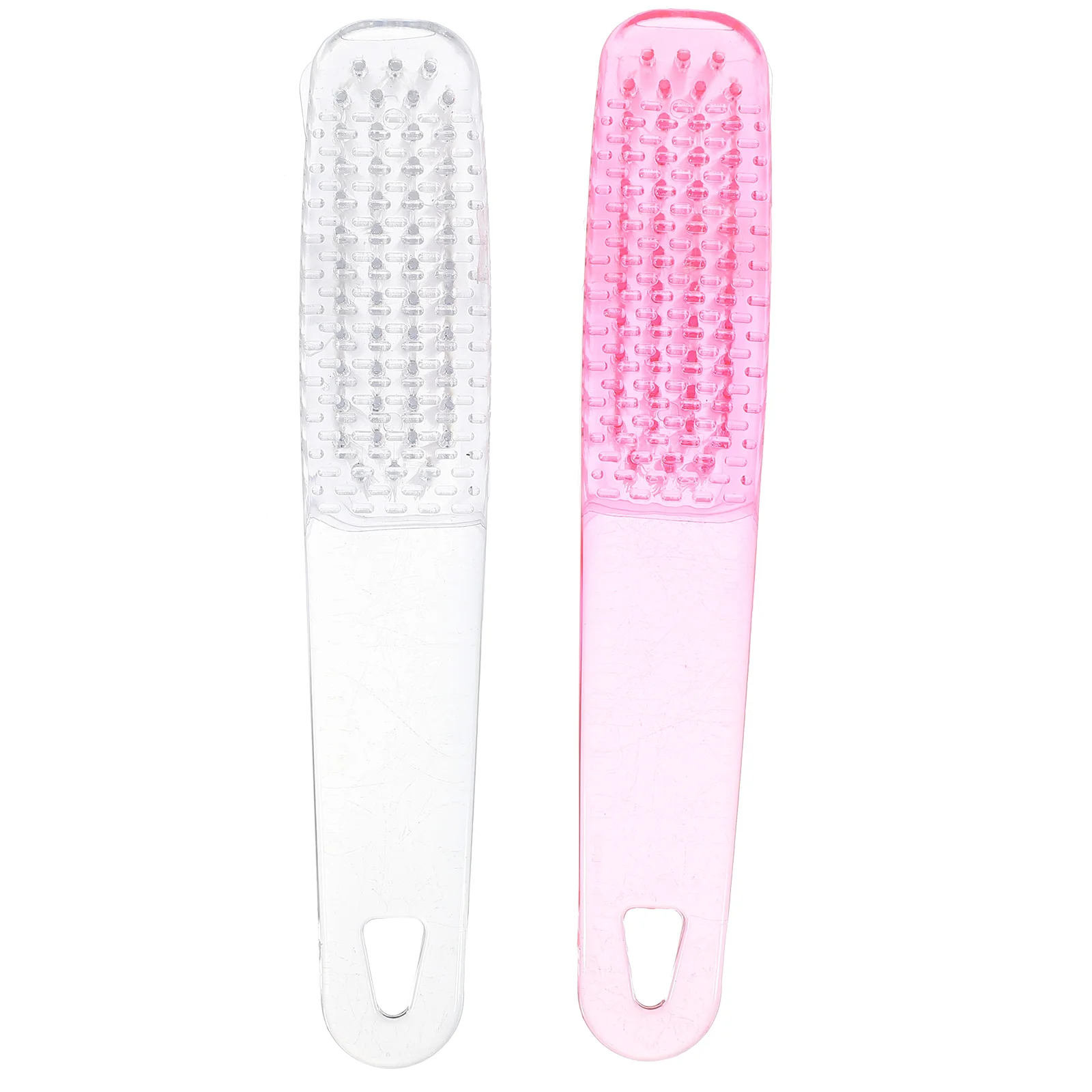 

2 Pcs Nail Surface Cleaning Brush Cleaner for Fingernails Duster Manicure up Plastic Handle Grip Brushes