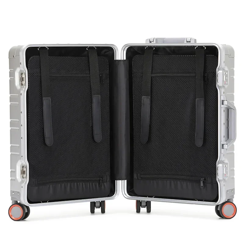 100% Aluminum-magnesium alloy Travel Suitcase Rolling Luggage 24/29 inch travelTrolley Luggage 20‘’Carry-On Cabin Suitcase