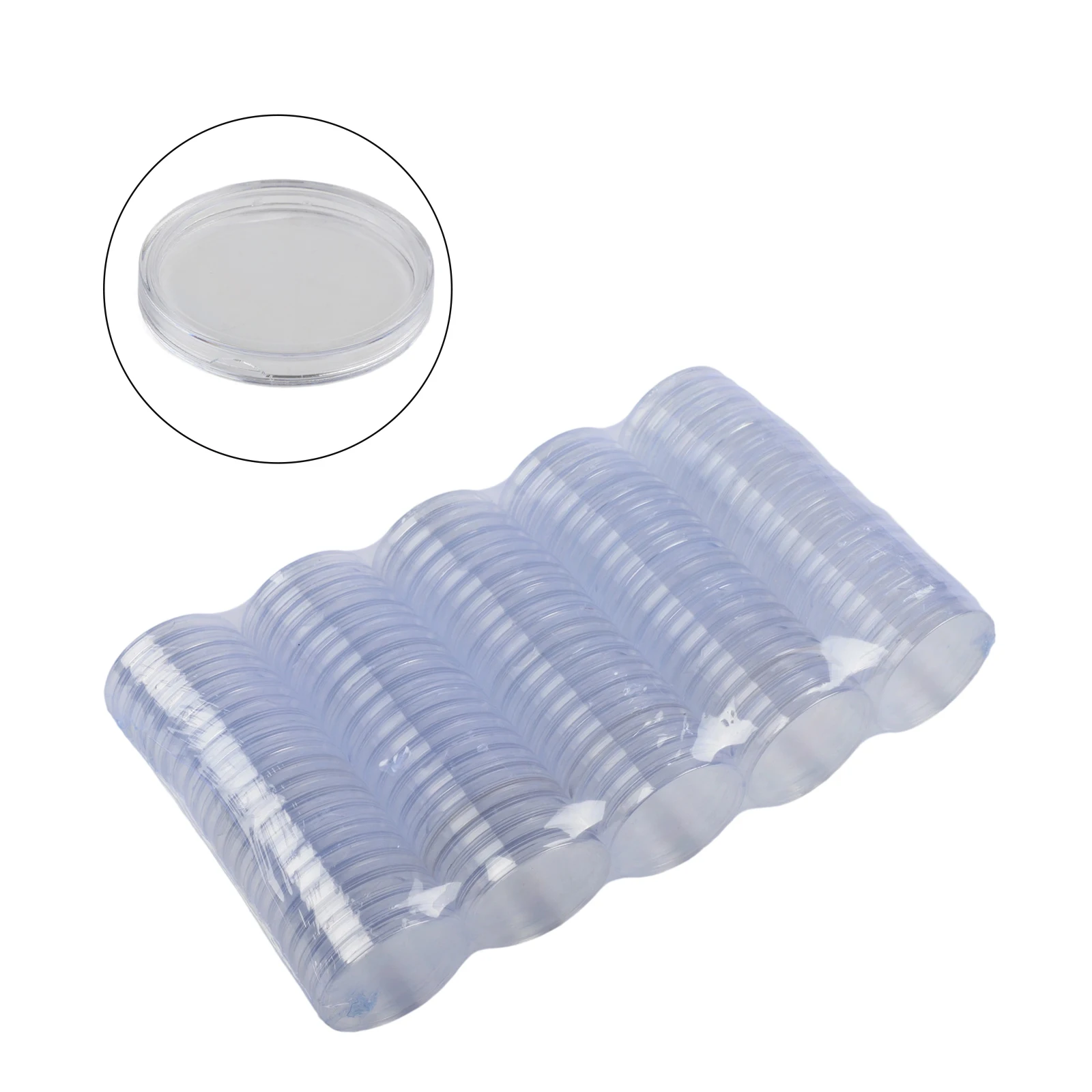 

Набор контейнеров для хранения монет: пластиковые круглые капсулы-футляры для декора, полезные новые запчасти