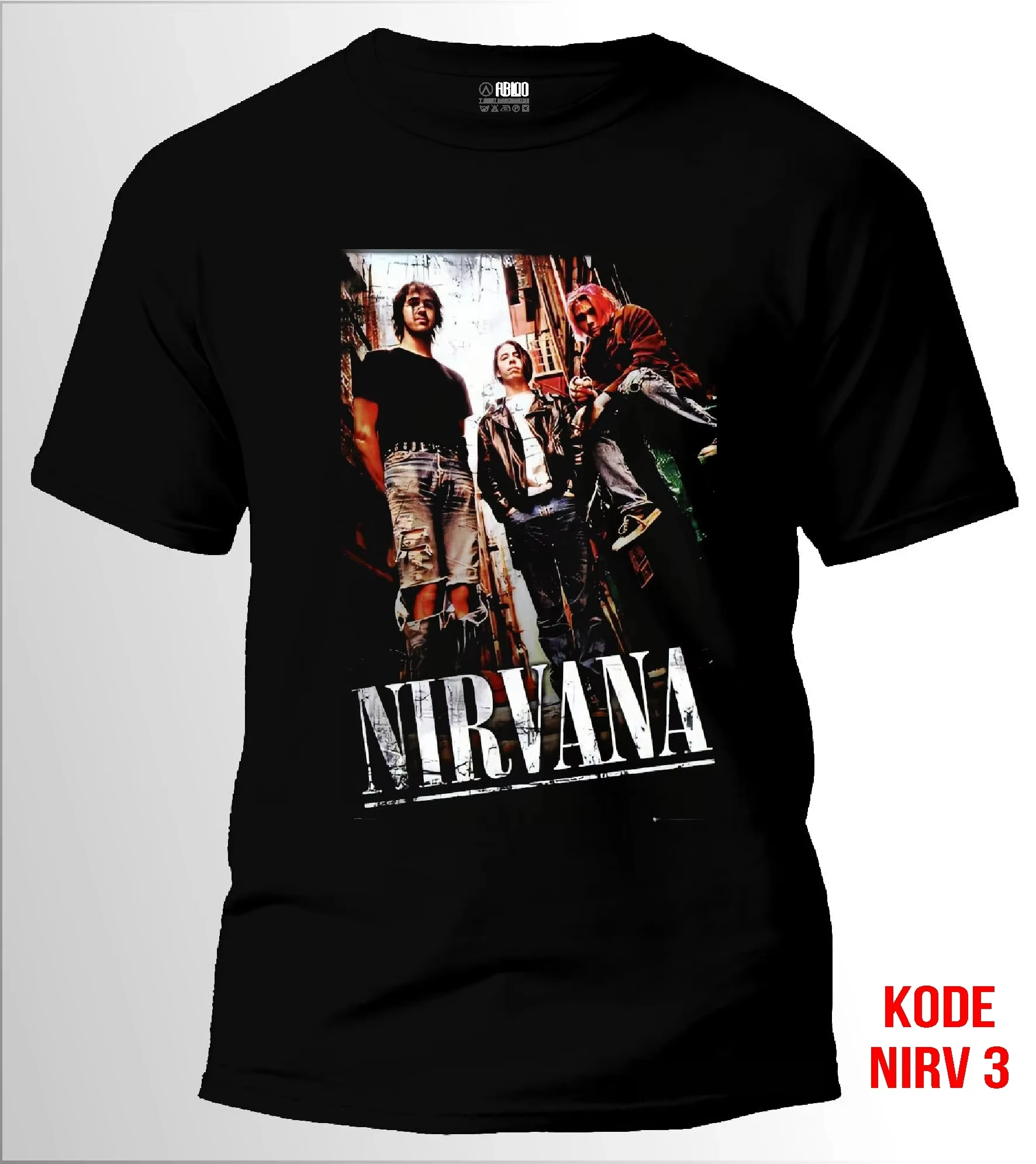 تي شيرت Kaos Band NIRVANA باند ميتال روك كاوس ميوزيك بريميوم ديسترو باكان 24s للبالغين للجنسين كاوس فيروسال #2