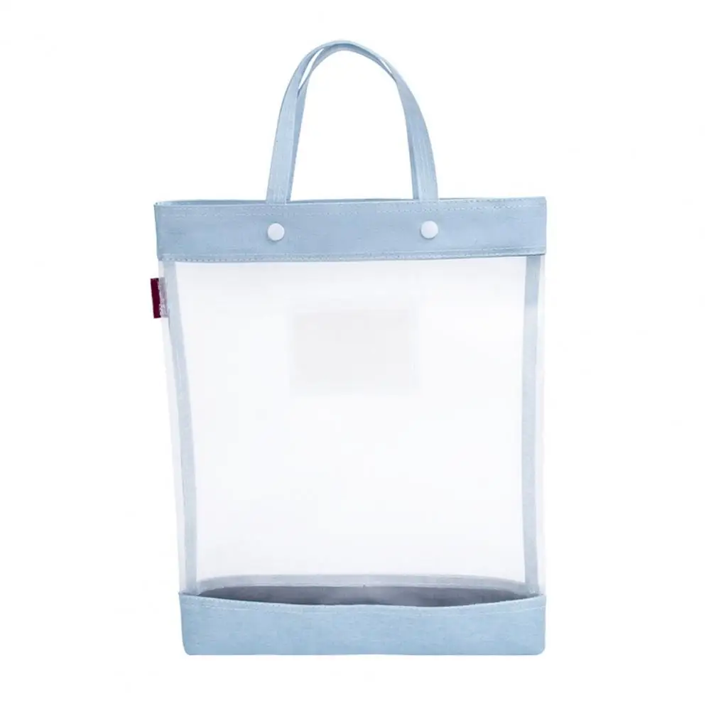 Mallette de transport transparente avec poignée, porte-fichier, sac de rangement portable pour documents