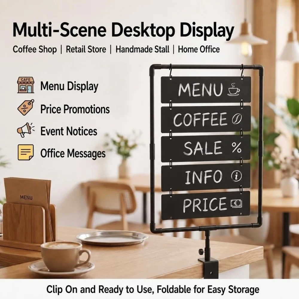 clamp-on-vertical-chalkboard-erasable-assembleable-menu-sign-foldable-double-sided-writable-restaurant-menu-board