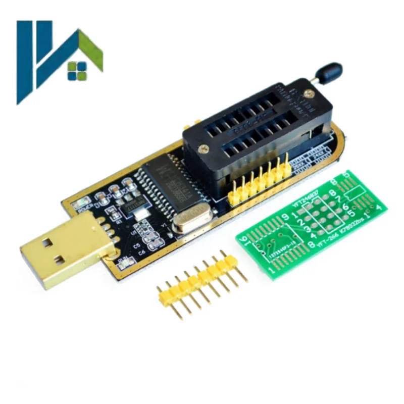 CH341 CH341A USB programmer with SOP8 SOP8 SOP Test Clip IC socket programer support many 24/25XX SPI flash EEPROM chip