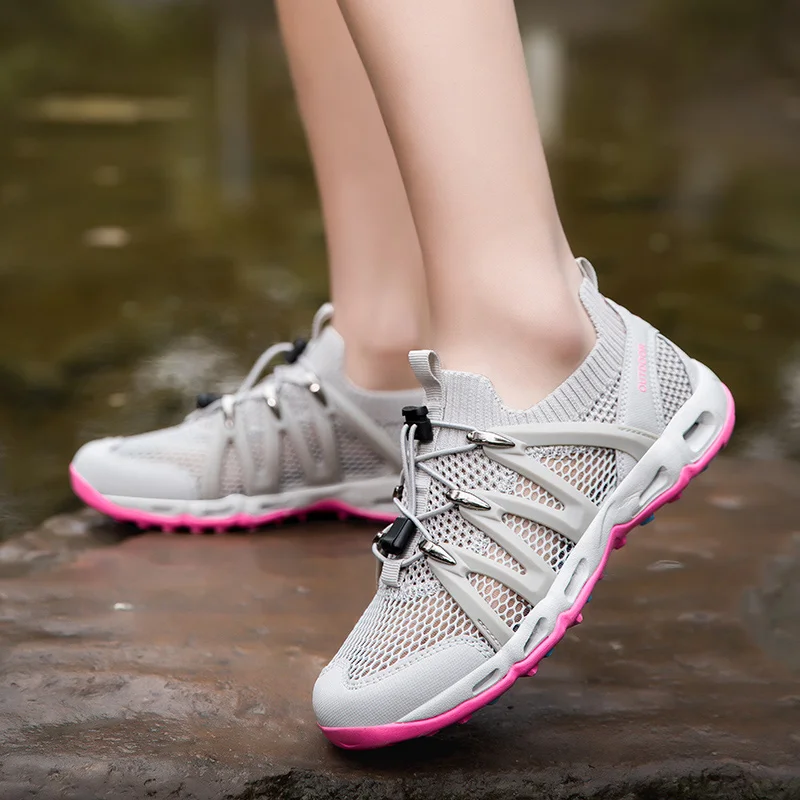 Summer Woman Outdoor Mesh Hiking Shoes Women Mountain Shoes Trail Tracking Trekking Sneakers Trekking Breathable 35-42