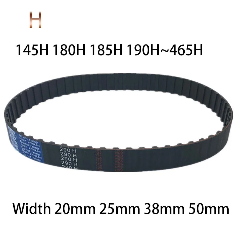 

H Timing Belt Rubber One-Sided Tooth 145H 180H 185H 190H~465H Width 20mm 25mm 38mm 50mm Synchronous Belts Pitch 12.7mm