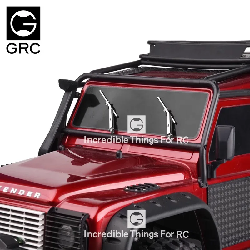 Limpiaparabrisas de Metal móvil simulado para coche trepador de control remoto Traxxas TRX4 Defender SCX10 3. a generación Jimny RC4WD D90 D110 TRX6, piezas, 1/10