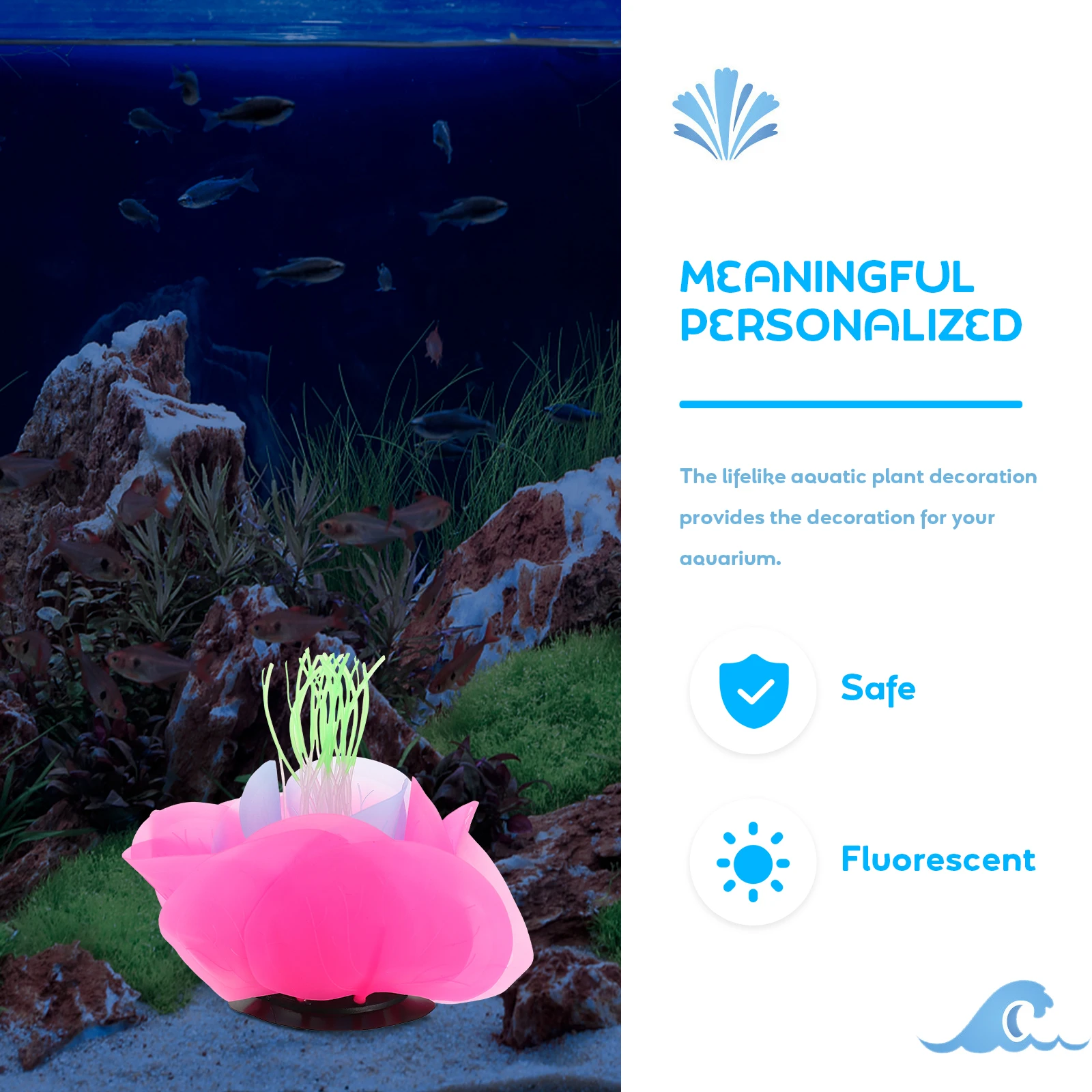 

Silicone Coral Adornment Simulation Water Grass Safe Material Aquarium Decorations Natural Atmosphere Fish Hideout Gift Friends