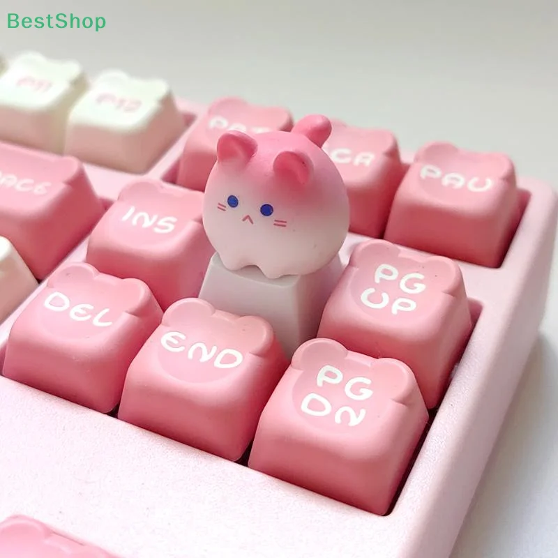 Leuke Cartoon 3D Dier Keycap Mechanische Toetsenbord Caps OEM Hoogte Keycap Kawaii DIY Toetsenbord Accessoires Meisje Geschenken