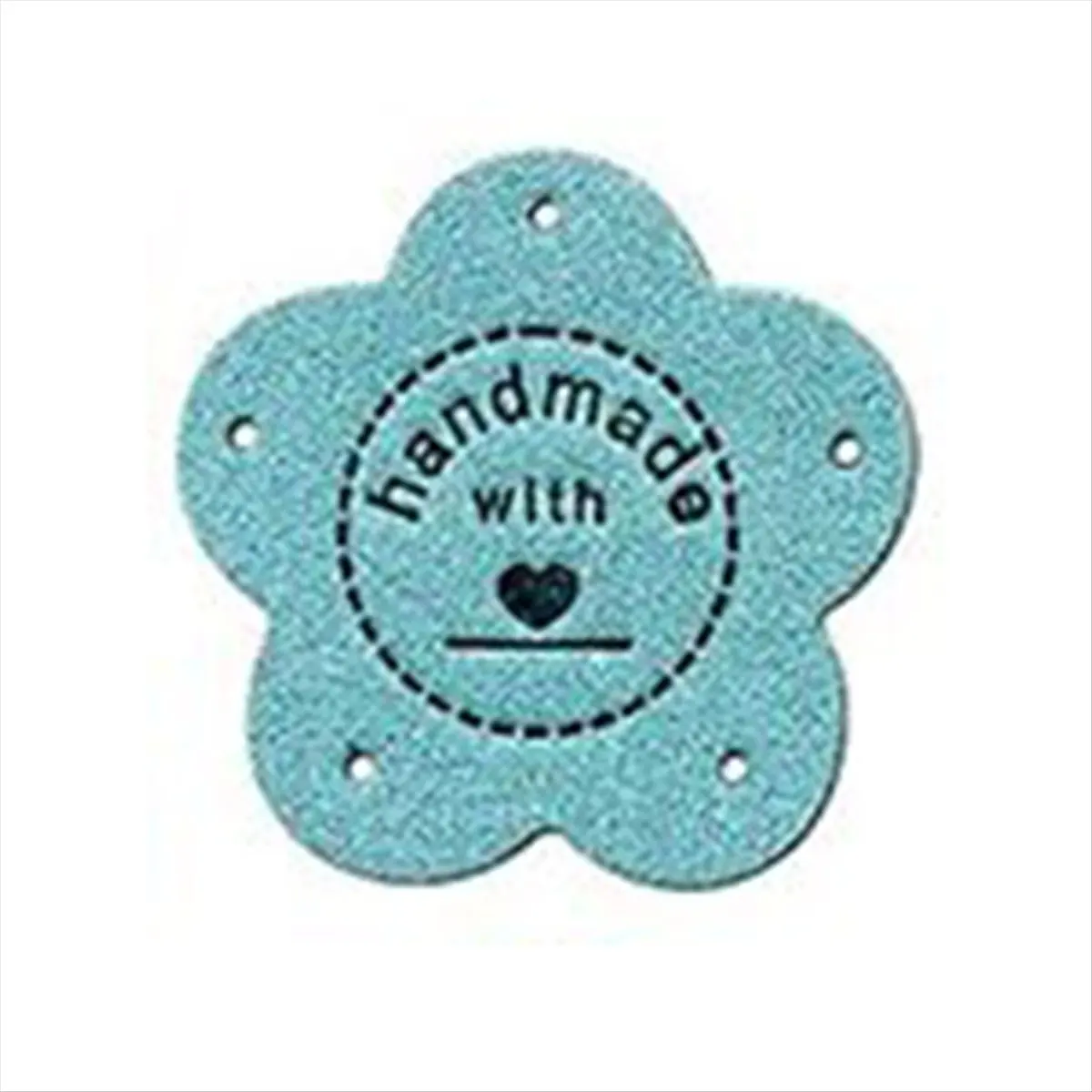 *A14E 56pcs Handmade Leather Labels,Handmade Leather Labels for Crochet,Colorful Leather Labels for Handmade Items Knit DIY