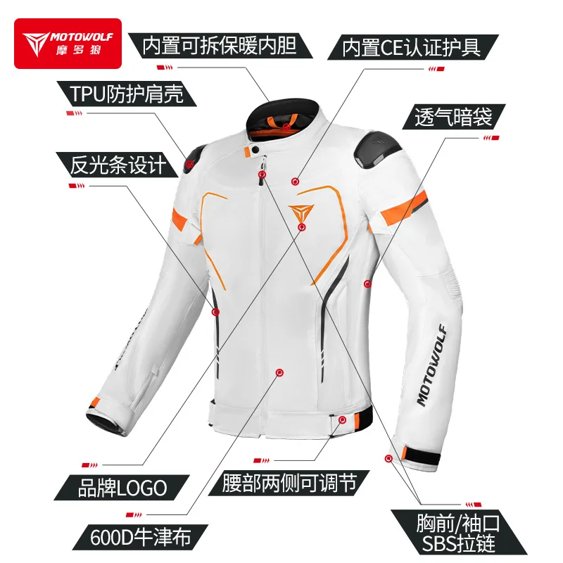 Мотоциклетная куртка Ветрозащитная теплая мотоциклетная куртка Зимняя мотоциклетная защитная куртка Оборудование для защиты от падения
