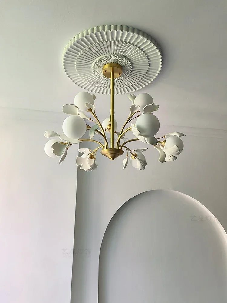 

Люстра для спальни во французском стиле средняя-древняя боухаус для ресторана керамическая Тихая в стиле ретро для гостиной Волшебные лампы