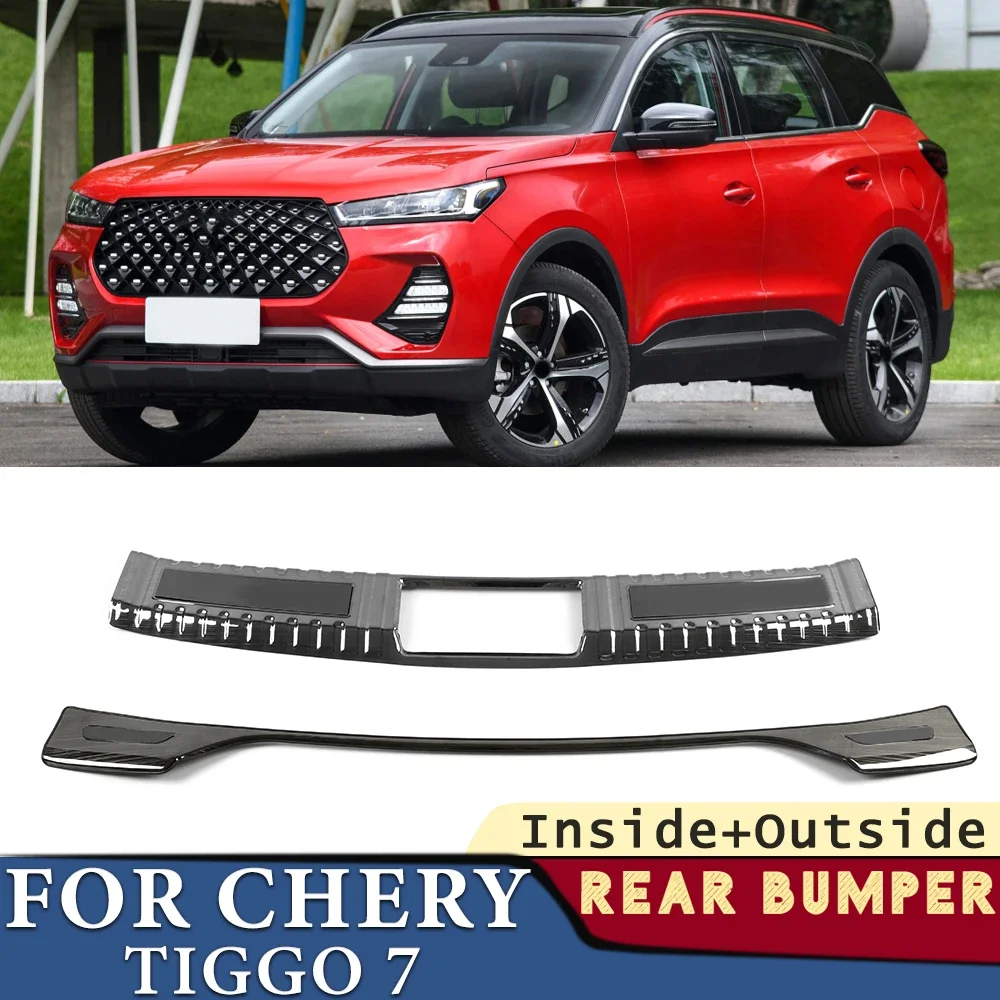 

Trunk Bumper for Chery Tiggo 7 2020-2024 Car Accessories Stainless Rear Fender Protector Sill Cover Stick Decoration