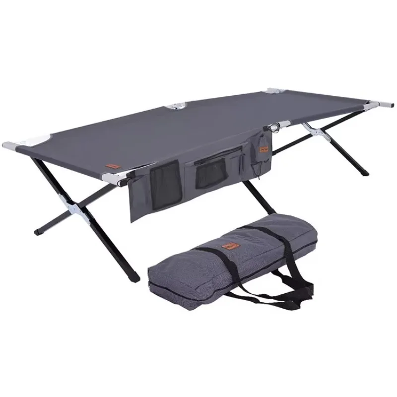 Foldable Reclining Metal Frame Canvas Stretcher Portable Bunk Cots Camping Bed for Hospital & Living Room Use
