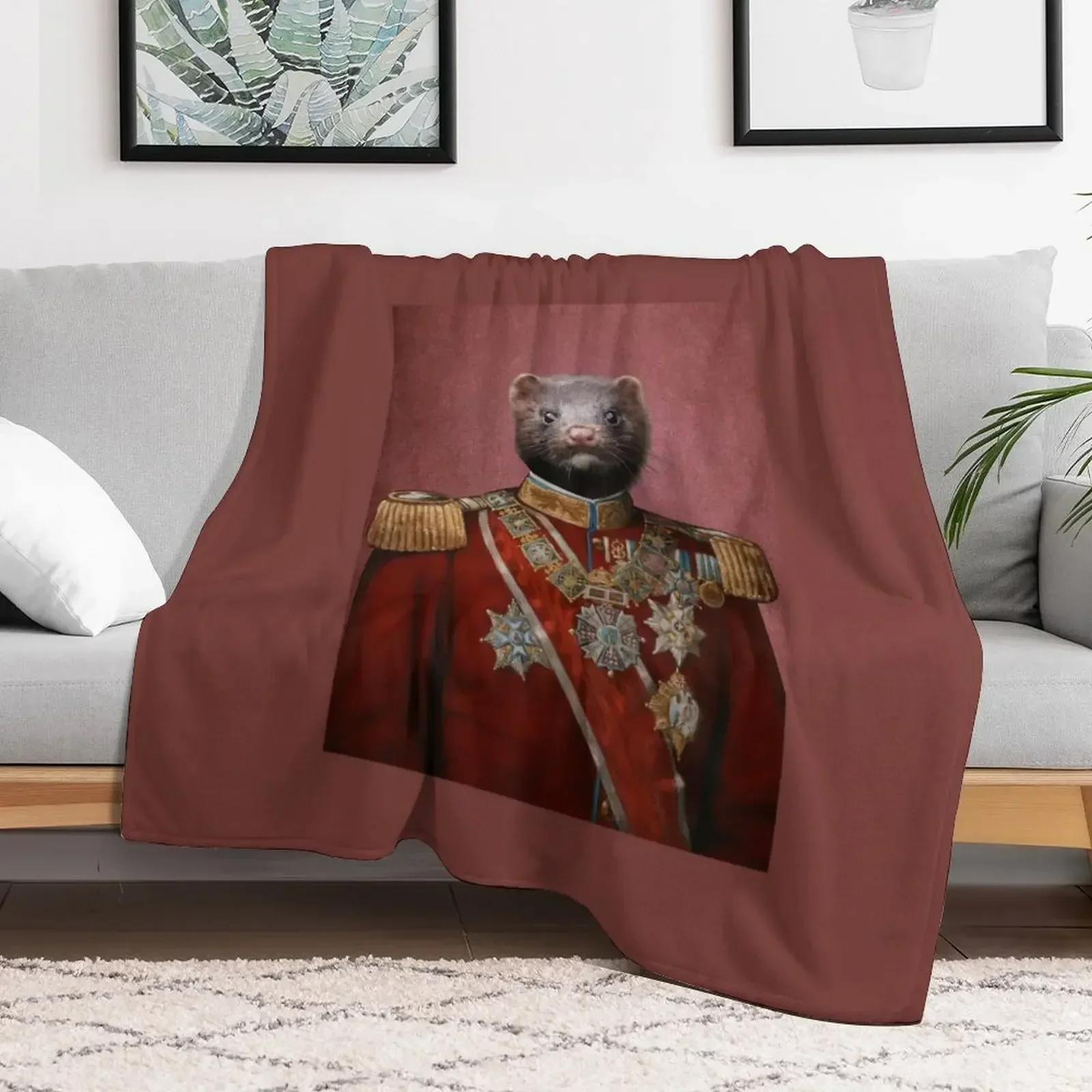 Pet Ferret Tee Funny Ferret, Thief, Mugshot, Gift Throw Blanket Luxury Brand Sleeping Bag Furry Blankets