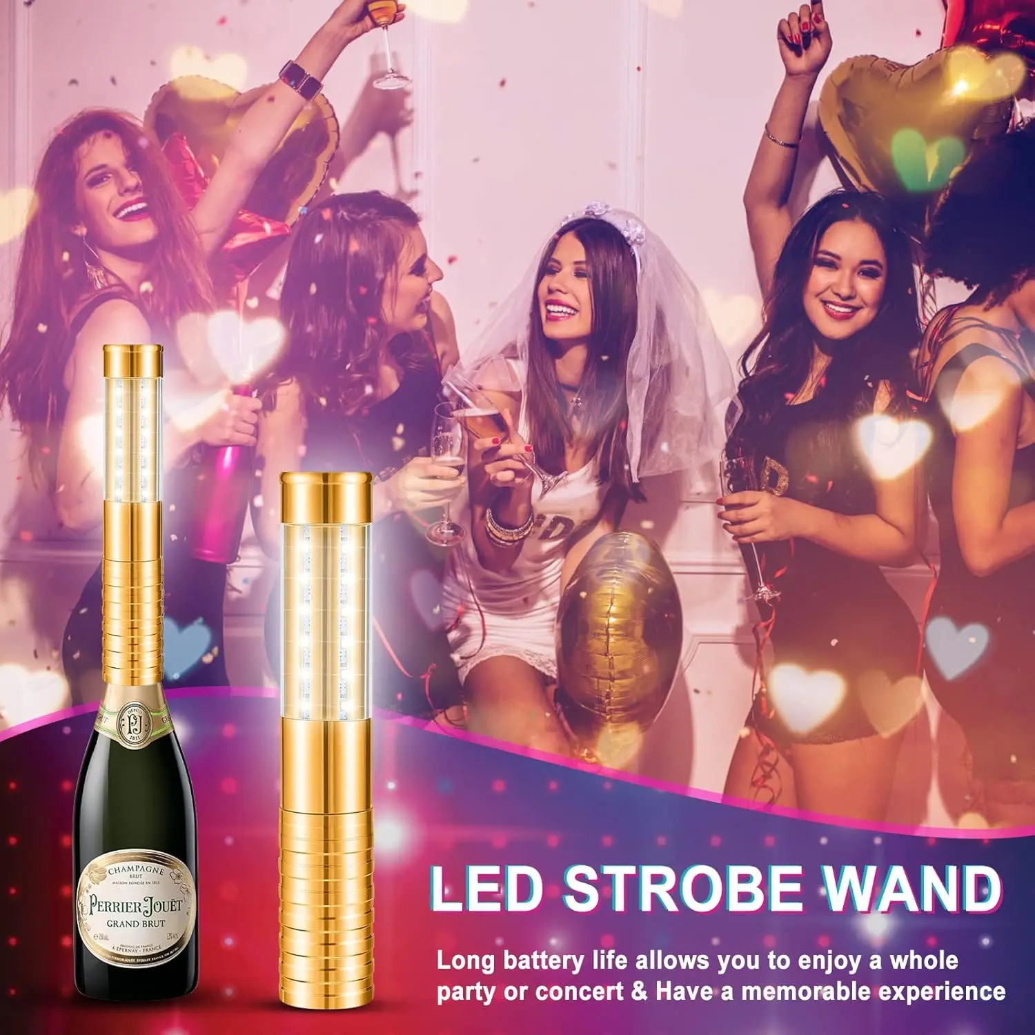 

4 pcs LED Bottle Service Lights Rechargeable Sparklers Bottle Girl Lights for Nightclub Wedding Party Concert Event