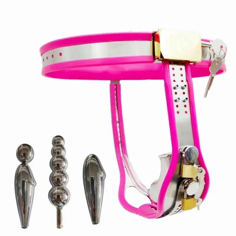 2023 New Metal Chastity Pants Male Chastity Belt with Anal Plug Chastity Lock Anti Cheating Abstinence Fetish Sex Toys Gay Men