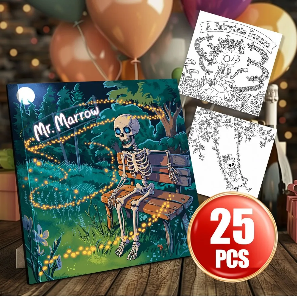 Flower Fairy Accompanied By Cartoon Skeleton Coloring Book Thickened Paper To Help Cultivate Color Perception