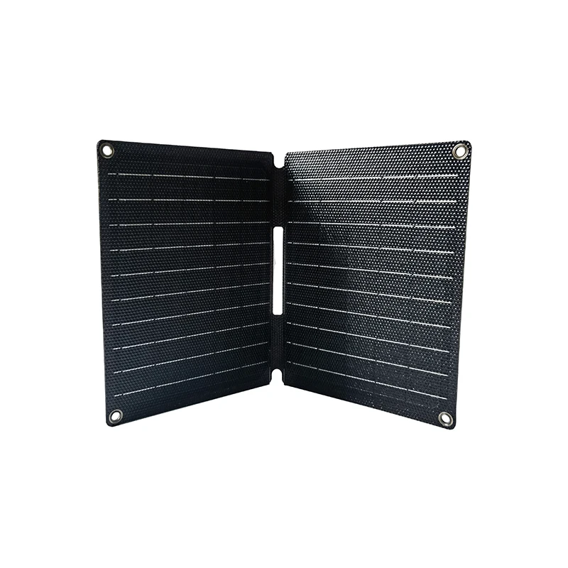 Panel Surya Lipat ETFE 10W 5V Bank Tenaga Surya Portabel dengan Output USB Tipe C untuk Ponsel Darurat Mendaki Berkemah Luar Ruangan