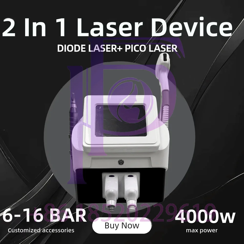 

Diode Laser Machine - Hair Removal & Tattoo Removal (CE Certified), 2 Handles with Ice Cooling System