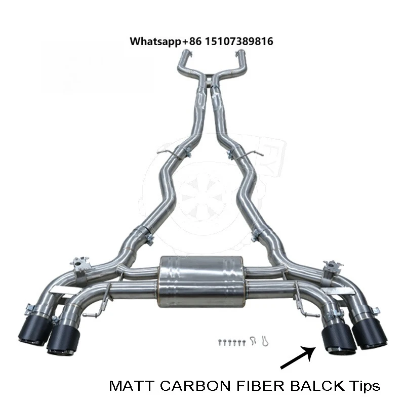 

For M5 F90 S63 4.4T Valvetronic Muffler Catback Exhaust System with Carbon Fiber Tips