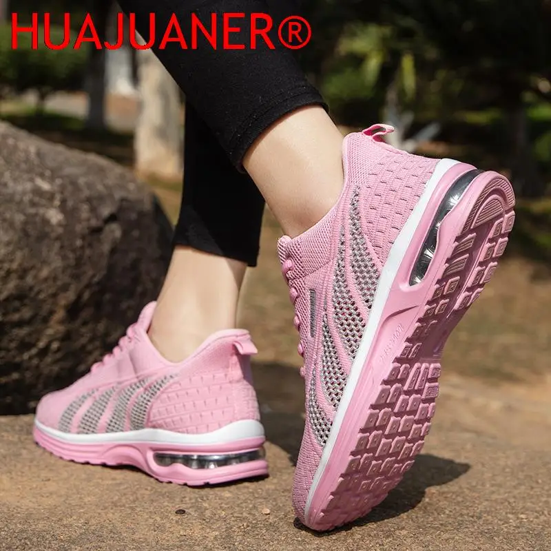 Neue Laufschuhe Damen Atmungsaktive Turnschuhe Sommer Licht Mesh Air Kissen frauen Sport Schuhe Outdoor Lace Up Training Schuhe