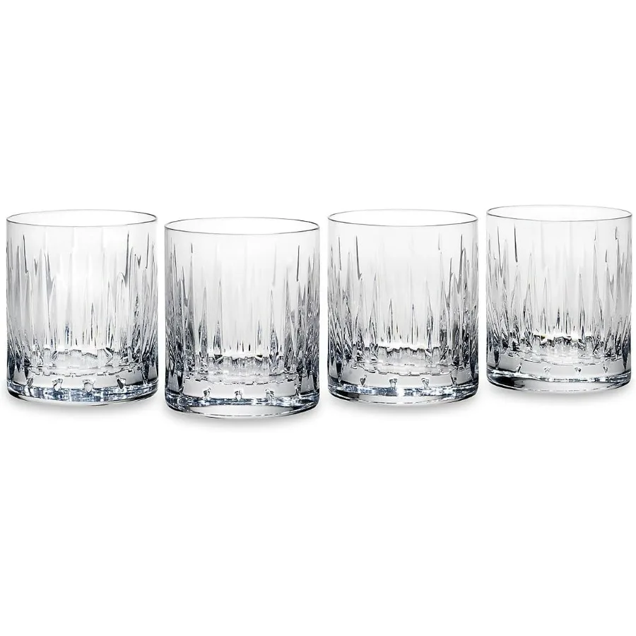 

Crystal Set of Double Old Fashioned Glasses for Elegant Home Bar Setup Perfect for Whiskey Bourbon or Cocktail Service with Pre