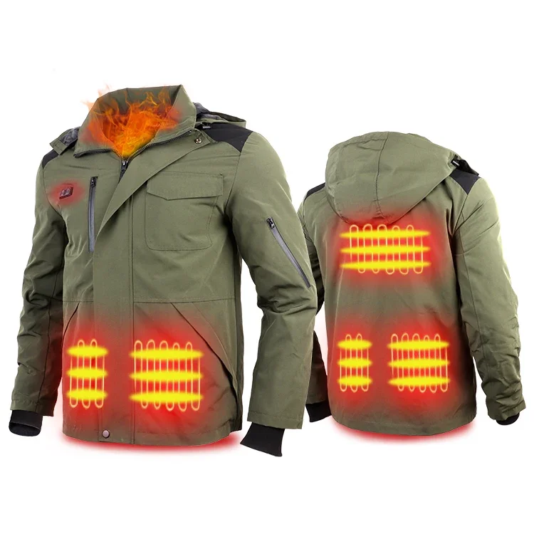 Wholesale Winter Warm Coat Waterproof Hunting Outdoor Heater Jacket Rechargeable Battery Heated Jacket