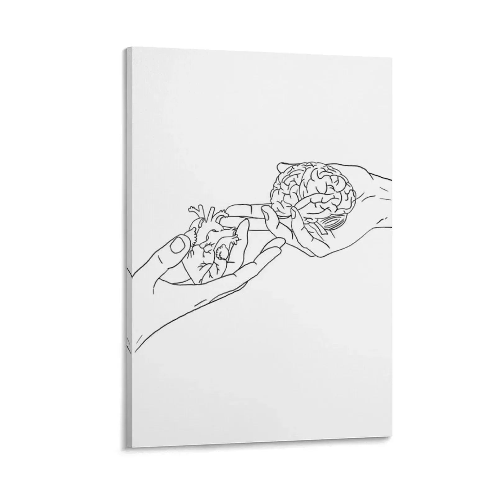 

Hands heart brain Canvas Painting home decor interior wall frame for living room home decorations paintings wall decor