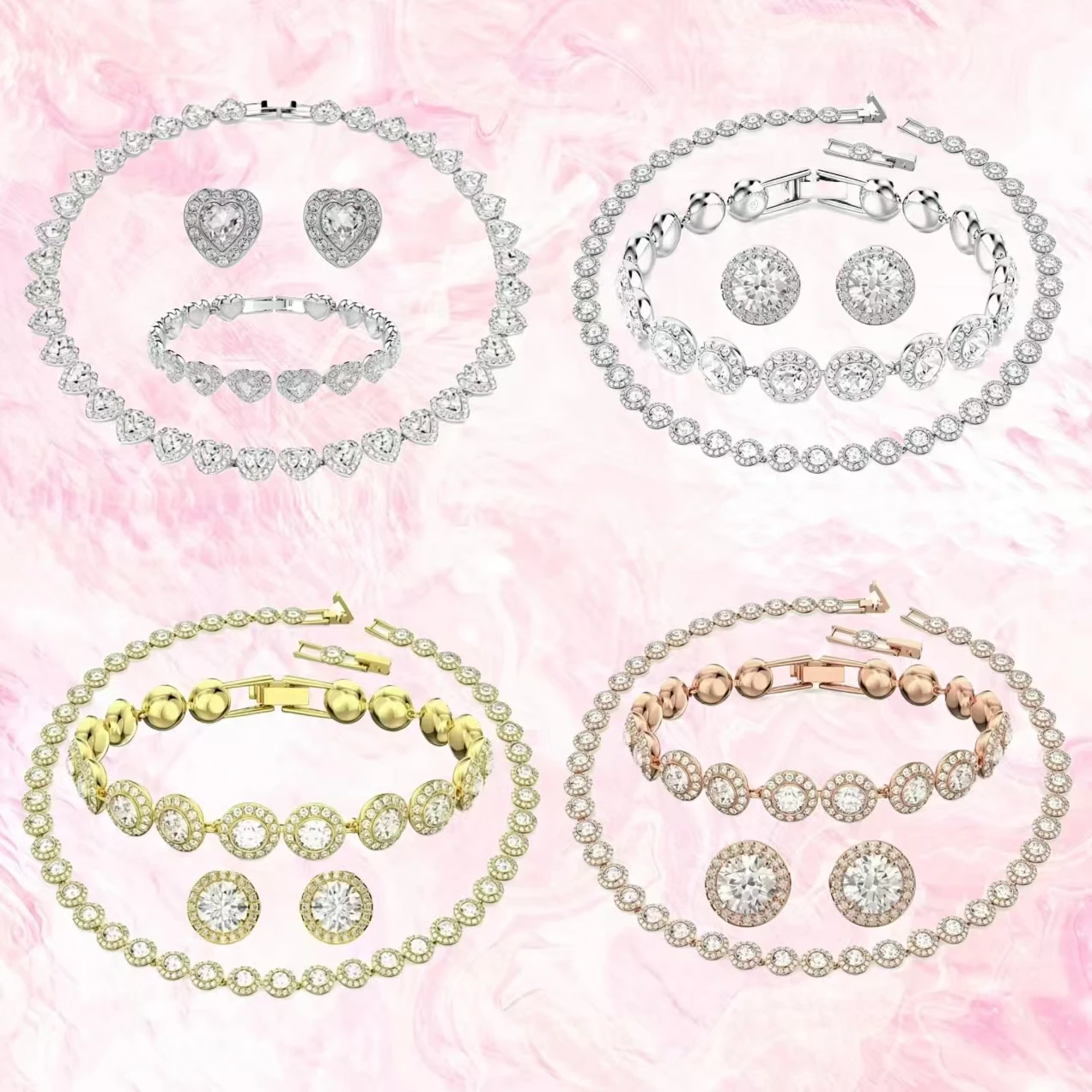 

Brand new high-end designer jewelry set 2026 crystal necklace, high quality, for parties and daily wear, S925 silver