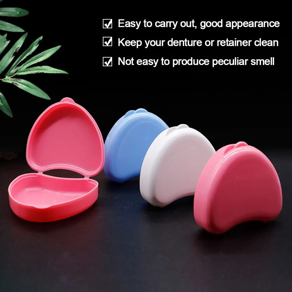 

1pc Denture Tray Box Dental Orthodontic Braces Retainer Case Dental Denture Box False Teeth Protective Case Home Storage Supply