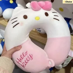 Sanrio Hello Kitty U-förmiges Kissen Pompompurin Kuromi Pochacco Süßes mädchenhaftes Herz Reise Tragbare Halsmanschette Mädchen Nickerchenkissen