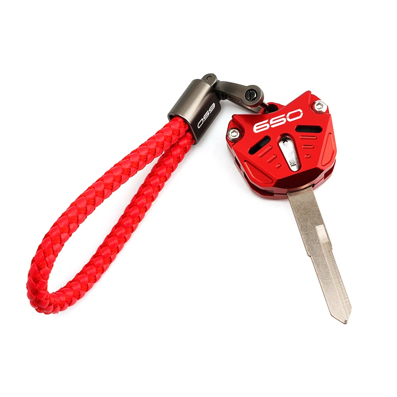 

For Kawasaki Z650 Z650RS Z650 RS Z 650 2017-2024 CNC Motorcycle Key Case Cover with Braided Rope Key Chain - Custom Z-650
