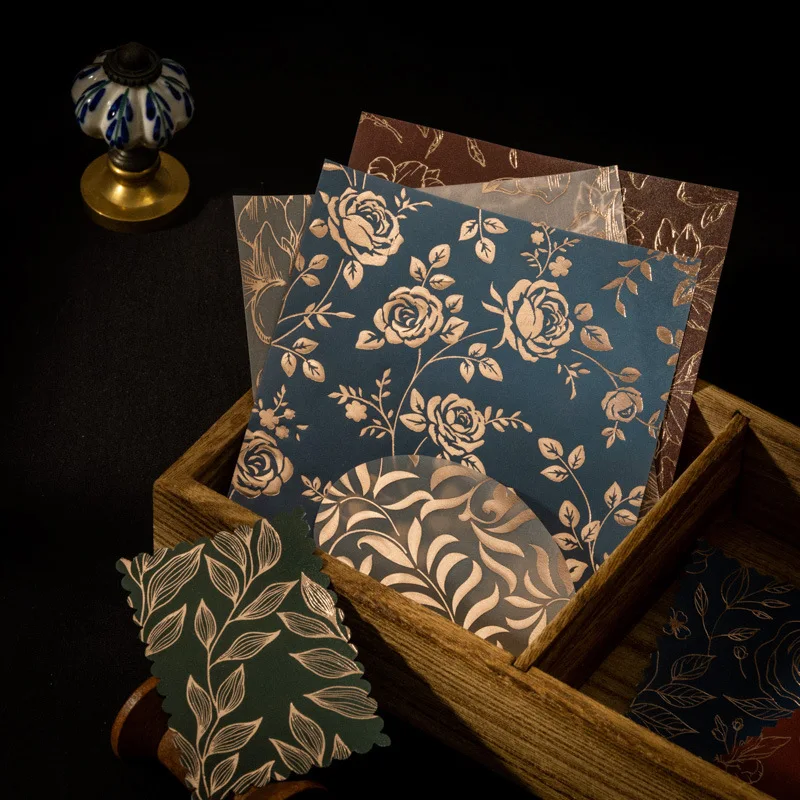 15 قطعة/الوحدة لوحات مذكرة المواد ورقة عشرة آلاف مرة الربيع هو ai غير المرغوب فيه مجلة سكرابوكينغ الرجعية زخرفة خلفية