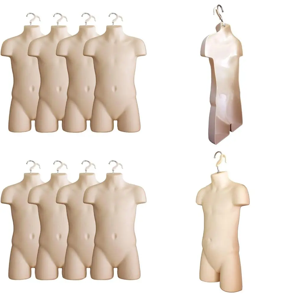 

Stackable Hollow Back Dress Forms for Kids, Size 5T-7, Ideal for T-Shirt Displays, Countertops, and Design Work