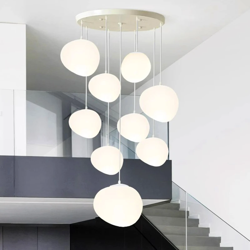 Imagem -04 - Nordic Pendant Lights For Home Decoration Stair Chandelier Sala de Estar e Jantar Luz de Teto Iluminação Interna