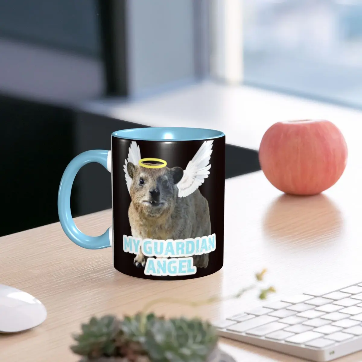 Rock Hyrax My Guardian Angel Mug Funny Ceramic Coffee Cups Tea Mugs Milk Cup Drinkware Gifts for Woman Man