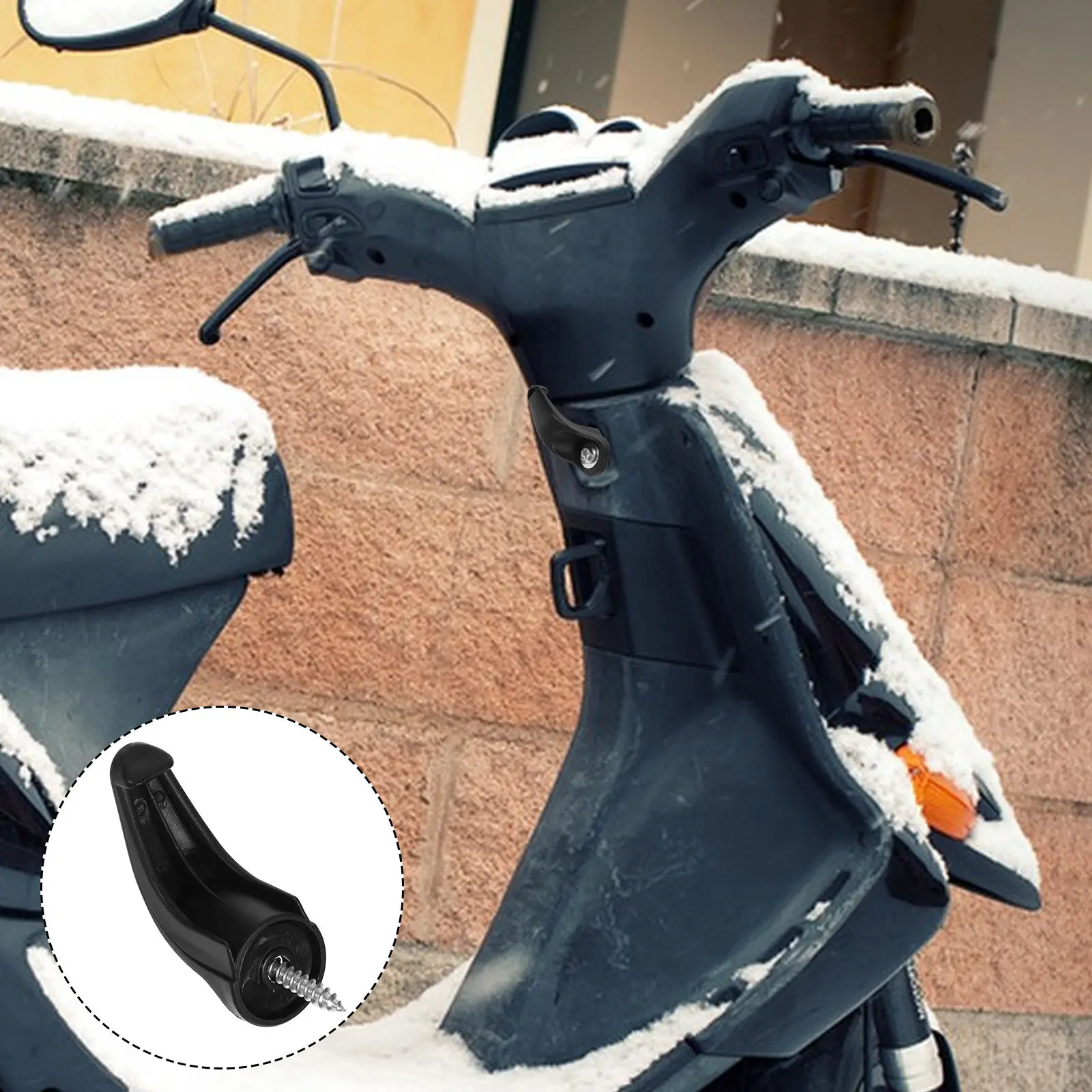 

Motorcycle Storage Hook Heavy Duty Aluminum Alloy Hanger for Bike Handlebar Easy Install Compact Lightweight Motorcycle