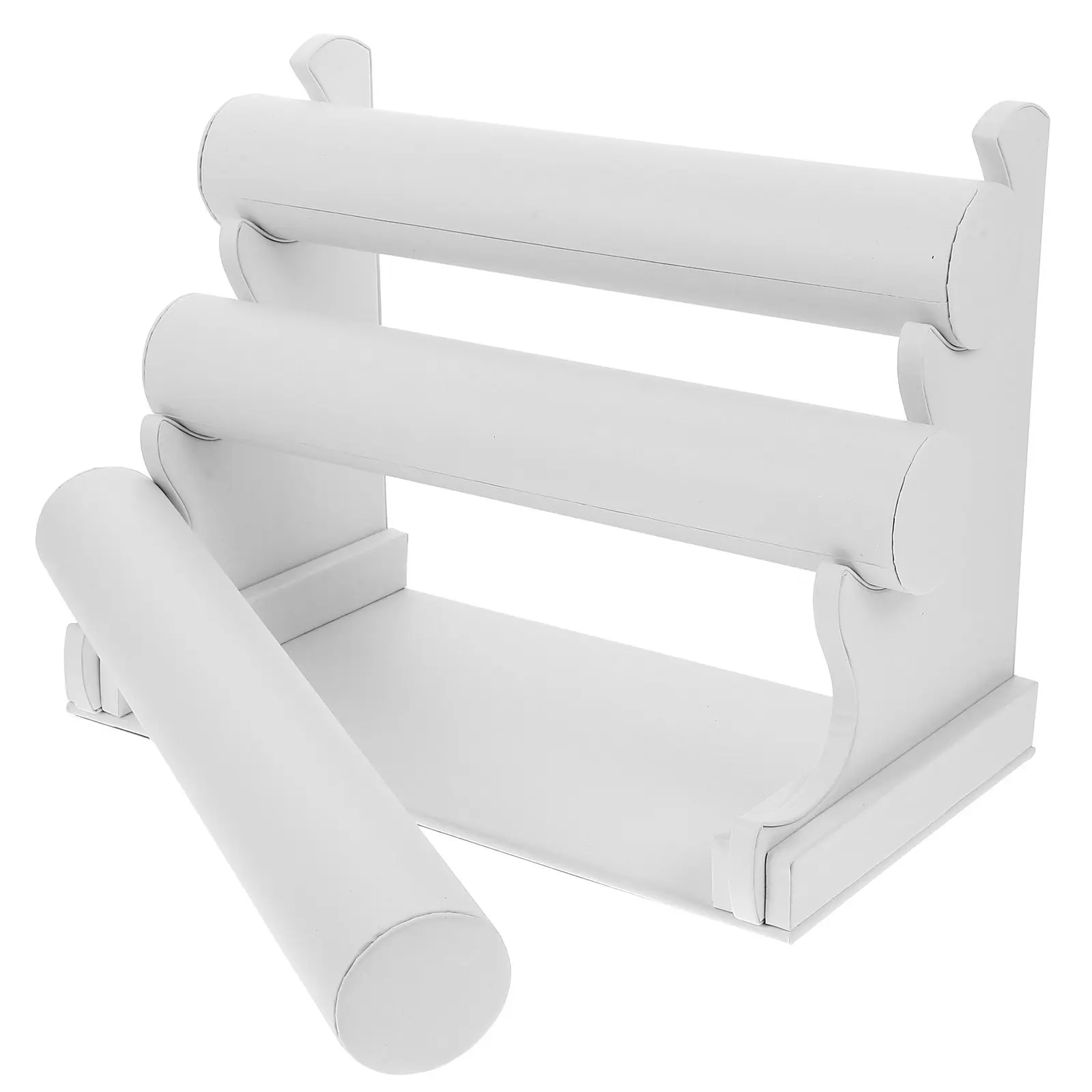 

Настольная 3-ярусная подставка для браслетов с гладкой нескользящей основой, витрина для украшений, решение для хранения часов и браслетов