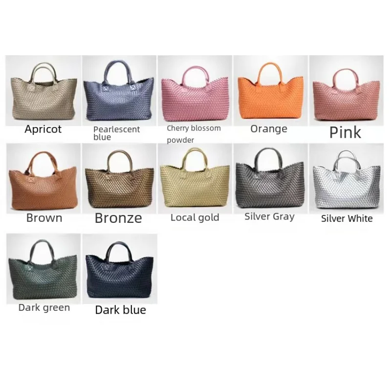 2024New Year Woven Tote Big Bag Fashion High-End Handbag Celebrity Same Style Trendy Hand-Carrying Bag Shoulder Bag