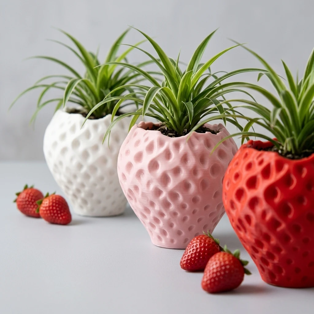 3D Erdbeer-Muster Blumentopf, – Snake Plant Ceramic Bewertung und Preis