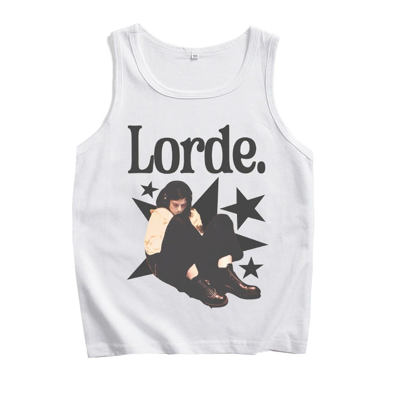 سترة Lorde 2025 Music Tour، قمصان بدون أكمام برقبة دائرية لمحبي هدية للجنسين