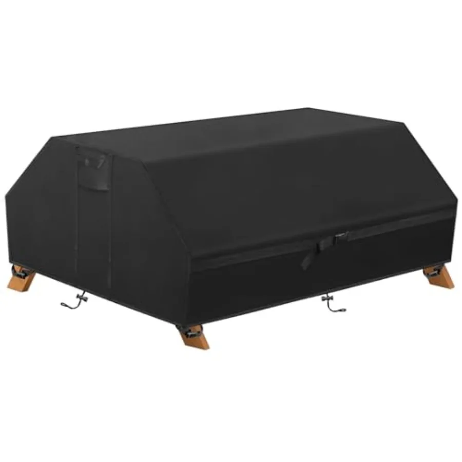 

96 Inch Picnic Table Cover Heavy Duty Waterproof 600D Oxford Cloth Wind Dust Proof Anti-UV Outdoor Patio Table Bench Covers Win
