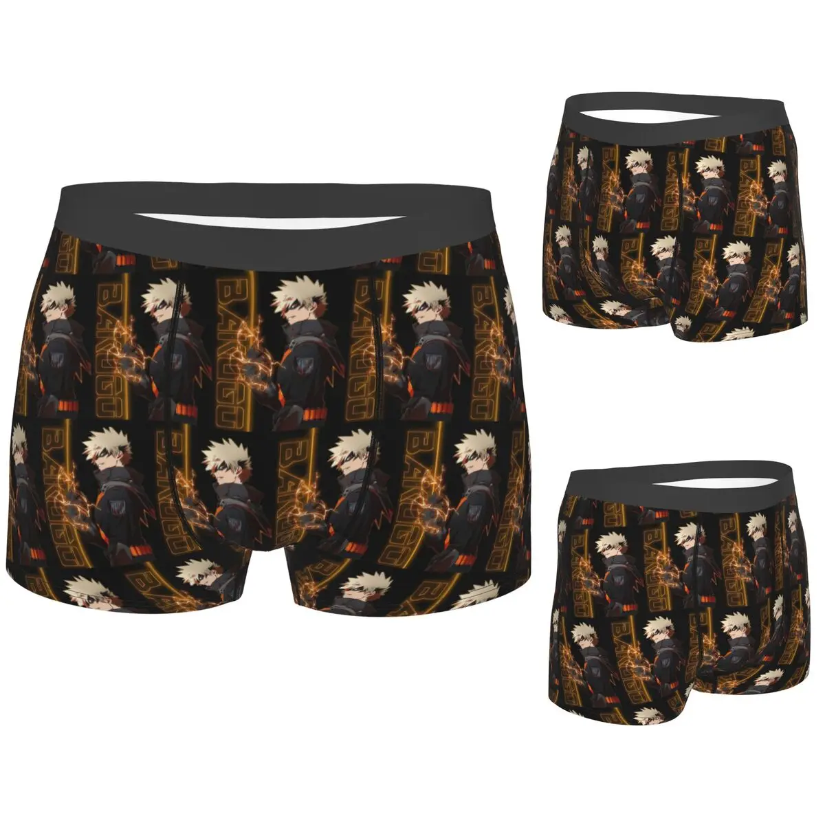 

Трусы-боксеры, шорты Bakugou Katsuki, мужское мягкое нижнее белье для Homme, мужской подарок бойфренду